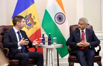 EAM's meeting with Moldovan Vice PM and Foreign Minister Mr. Mihai Popsoi